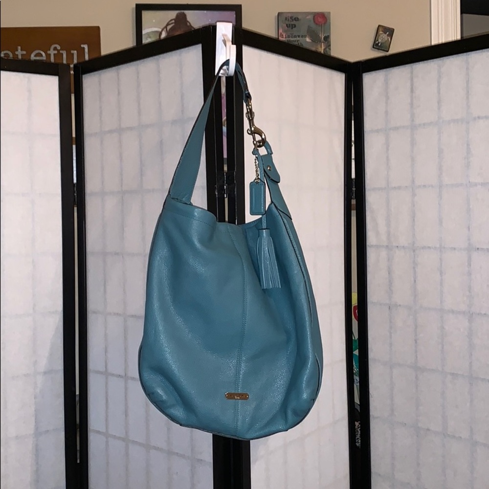 Coach Purse - pristine blue leather